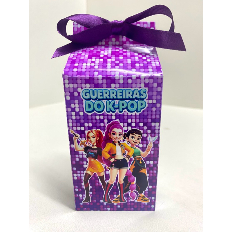 10 Caixas Milk Guerreiras do K-POP personalizadas Kit Festa Lembrancinha de Aniversário