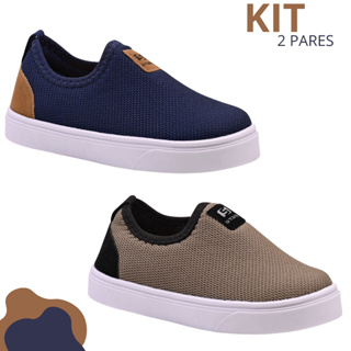 Kit Tênis Infantil Menino Menina Calce Fácil Confortável em Oferta na Shopee