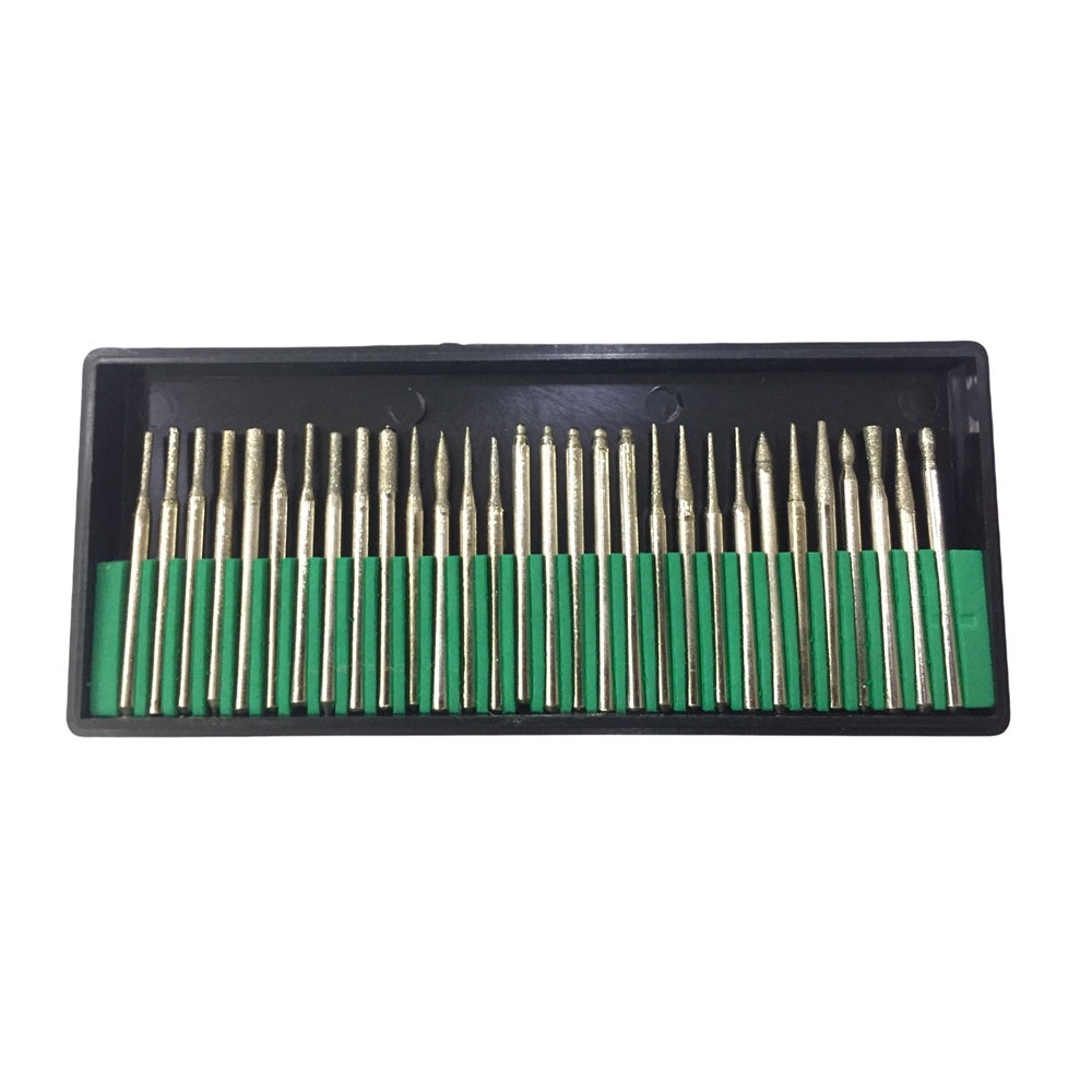 JOGO DE LIMA ROTATIVA HASTE 3 MM DIAMANTADA C/ 30 PEÇAS - WS