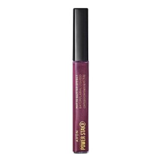 Batom Líquido Power Stay Matte Glitter Marsala Radiante 7ml Avon