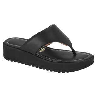 Vizzano Sandalia Feminina Tira de Dedo Plataforma Chinelo Slide Preto Branco Off Mocca em Oferta na Shopee
