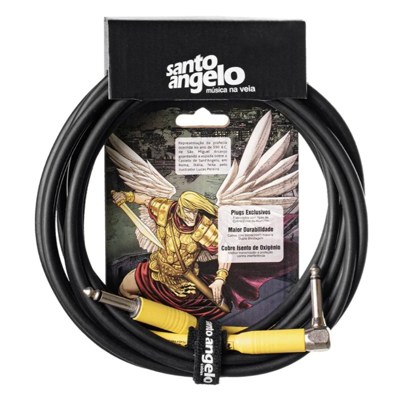 Cabo Guitarra Santo Angelo Samurai Standard P10xP10L 3,05m Violão Guitarra em Oferta na Shopee