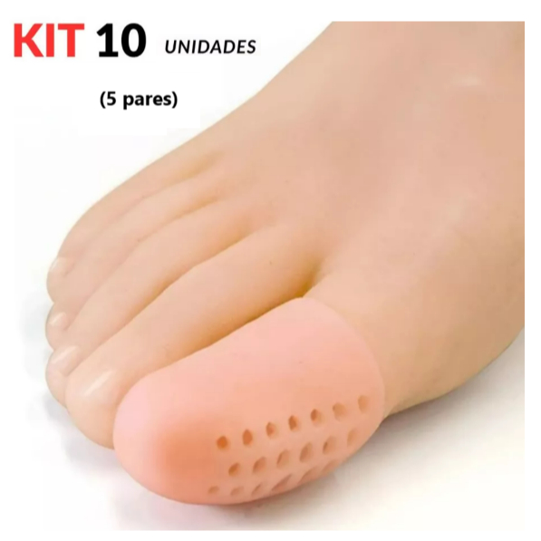 Kit com 1/2 /5 Pares Dedeiras de Silicone Protetor Para Dedo Dedão do Pé em Oferta na Shopee