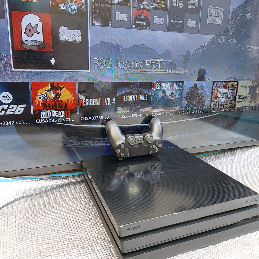 ps4 pro desbloqueado 7mil jogo 1 controle