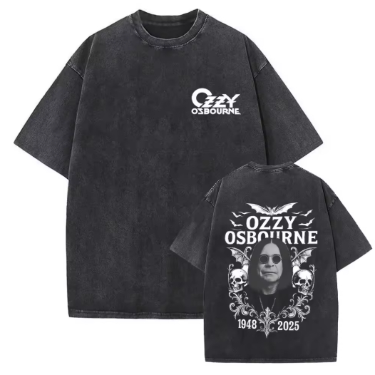 Camiseta Básica Estilizada | Visual Minimalista | Unissex Algodão banda famosa ozzy osbourne em Oferta na Shopee