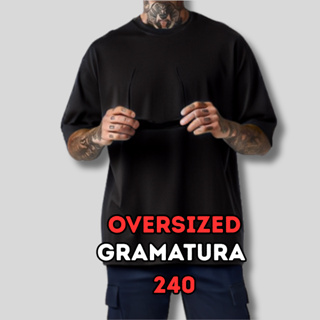 Kit 2 Camisetas Oversized Premium  240 gramatura  Algodão Masculina  Alta Qualidade Streetwear Prime em Oferta na Shopee