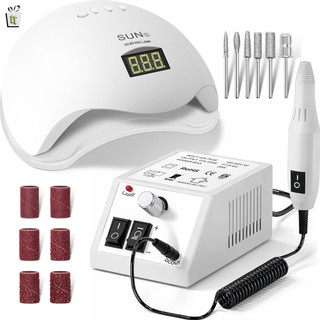 Kit Manicure Cabine Sun 5 48w Lixa Lixadeira Elétrica de Unha Motor Mercedes para Unhas d…