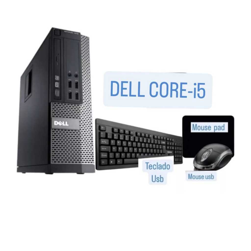 Computador Dell Core i5 ssd240/480/1tb kit HOME OFFICE  teclado mouse  cabo