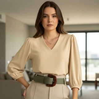 Blusa Modelo 3/4 Novas Cores Manga Longa Feminina Evangelica Moda Tendência em Oferta na Shopee