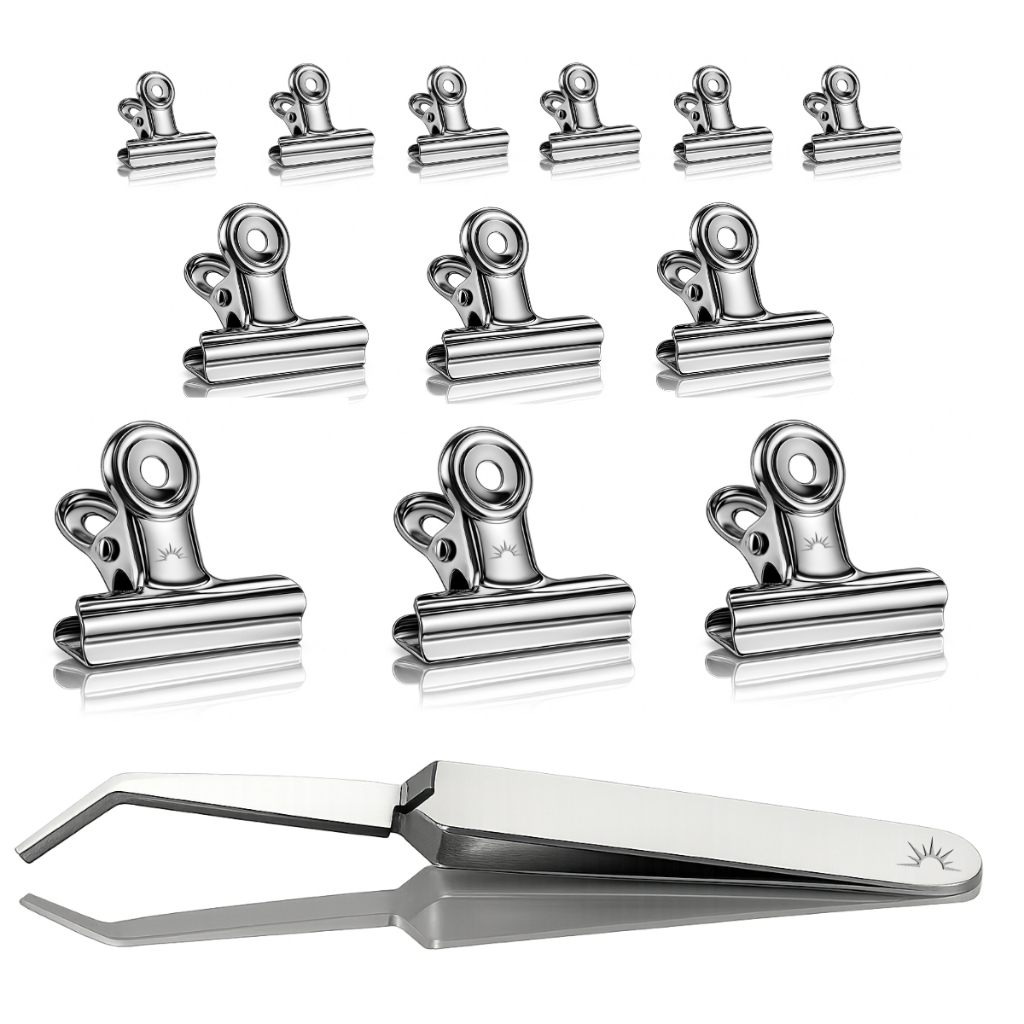 Presilhas + Pinça Curvatura C Unhas Profissional Nail Designer em Oferta na Shopee