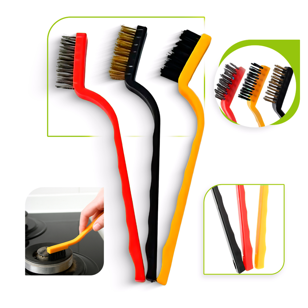 Kit Escova Aço Cobre Nylon Escovinha Multiuso Para Limpeza Profissional em Oferta na Shopee