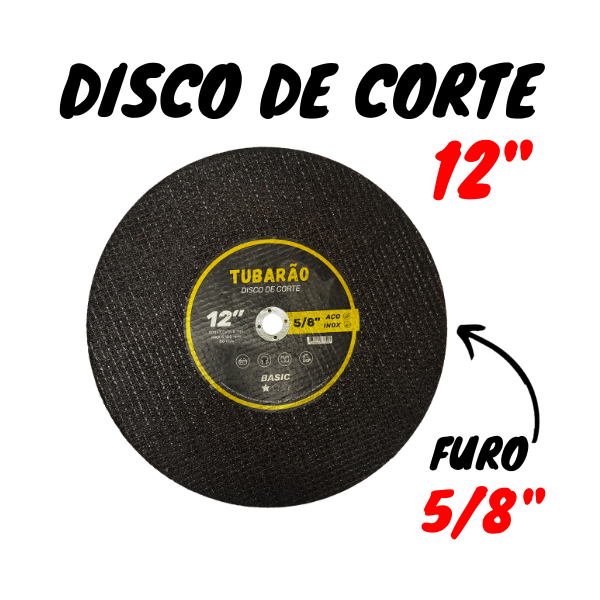 Disco de Corte 12" x 5/8" x 3mm Policorte - Tubarão