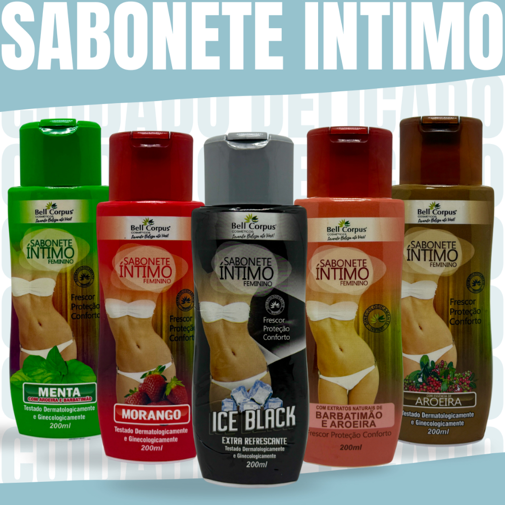 Sabonete Liquido Íntimo Feminino 200ml Frescor Diário pH Equilibrado e Proteção - BellCorpus