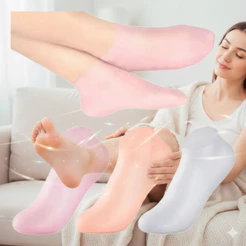 2 Par Meias Cuidados Com Os Pés Spa Uso Doméstico Novo Silicone Calcanhar Gel Hidratante Pé Rachado A Pele Protetores