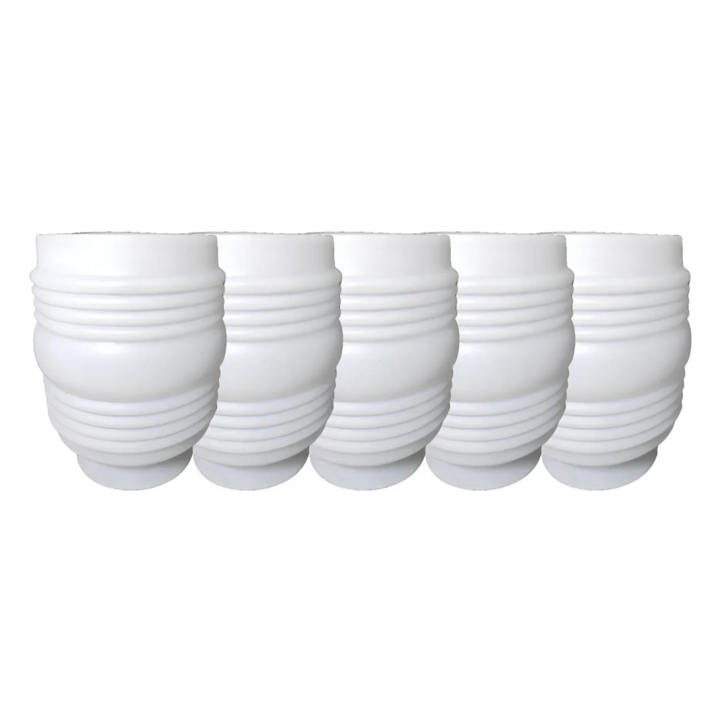 Globo Timoneiro Sinaleiro Plástico Para Balizador Kit 5 Pcs Branco Timoneiro Plástico Sem Tampa