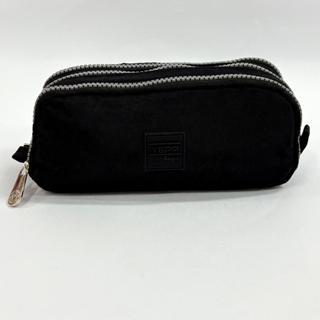 Estojo Escolar Três Zíperes Liso Universitário Juvenil Yepp em Oferta na Shopee