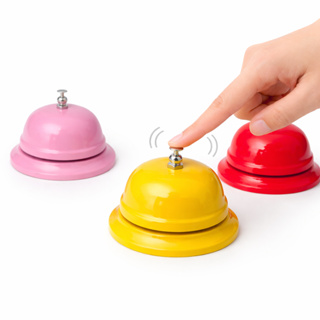 Campainha de Mesa Call Bell Atendimento Restaurante Recepção Balcão Sino Escritório Amarela ou Rosa em Oferta na Shopee