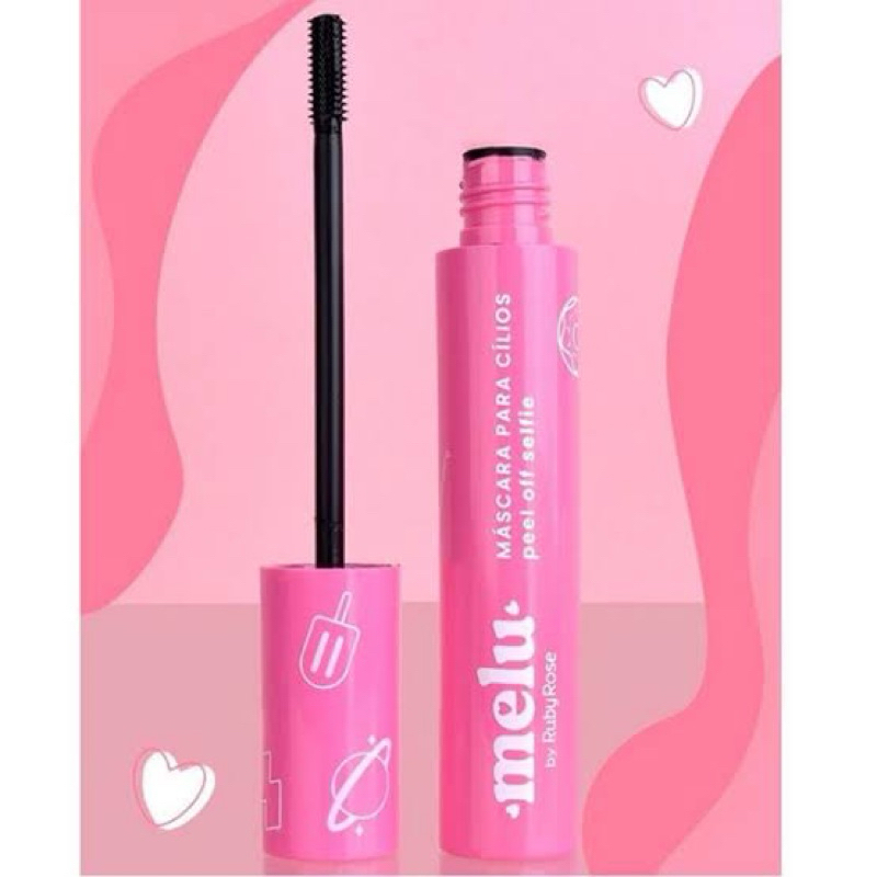Máscara rímel para Cílios Melu by Ruby Rose com Efeito Peel Off - Rosa SELFIE