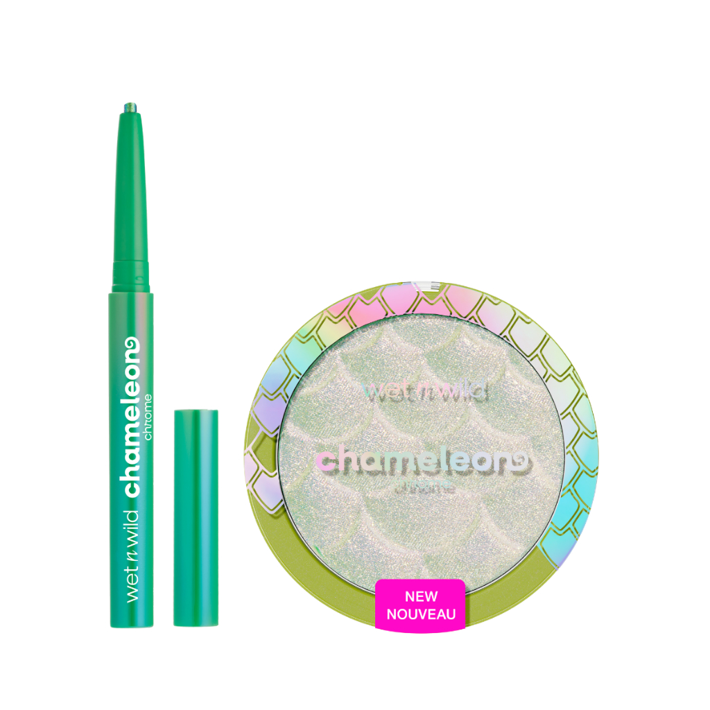 Kit Iluminador Luminoso Too Sirius + Delineador Superstar Suit Chameleon Longa Duração Wet n Wild