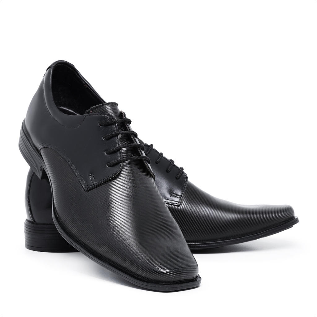 Sapato Social Com Cadarço Masculino Oxford Em Couro Legítimo Confortável Para Trabalho Reunião