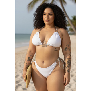 Biquíni Plus Size Amarração GG Detalhe Trend Praia Grande Cós Largo Sexy Lançamento Verão 2025 em Oferta na Shopee