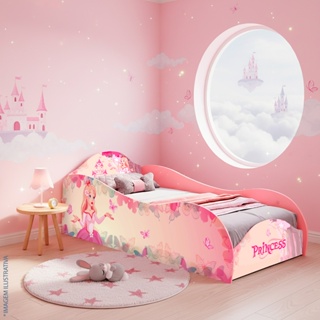 Cama Infantil Princesa Rosa em MDF Juvenil Feminina montessoriana  para Quarto de Menina delicada em Oferta na Shopee