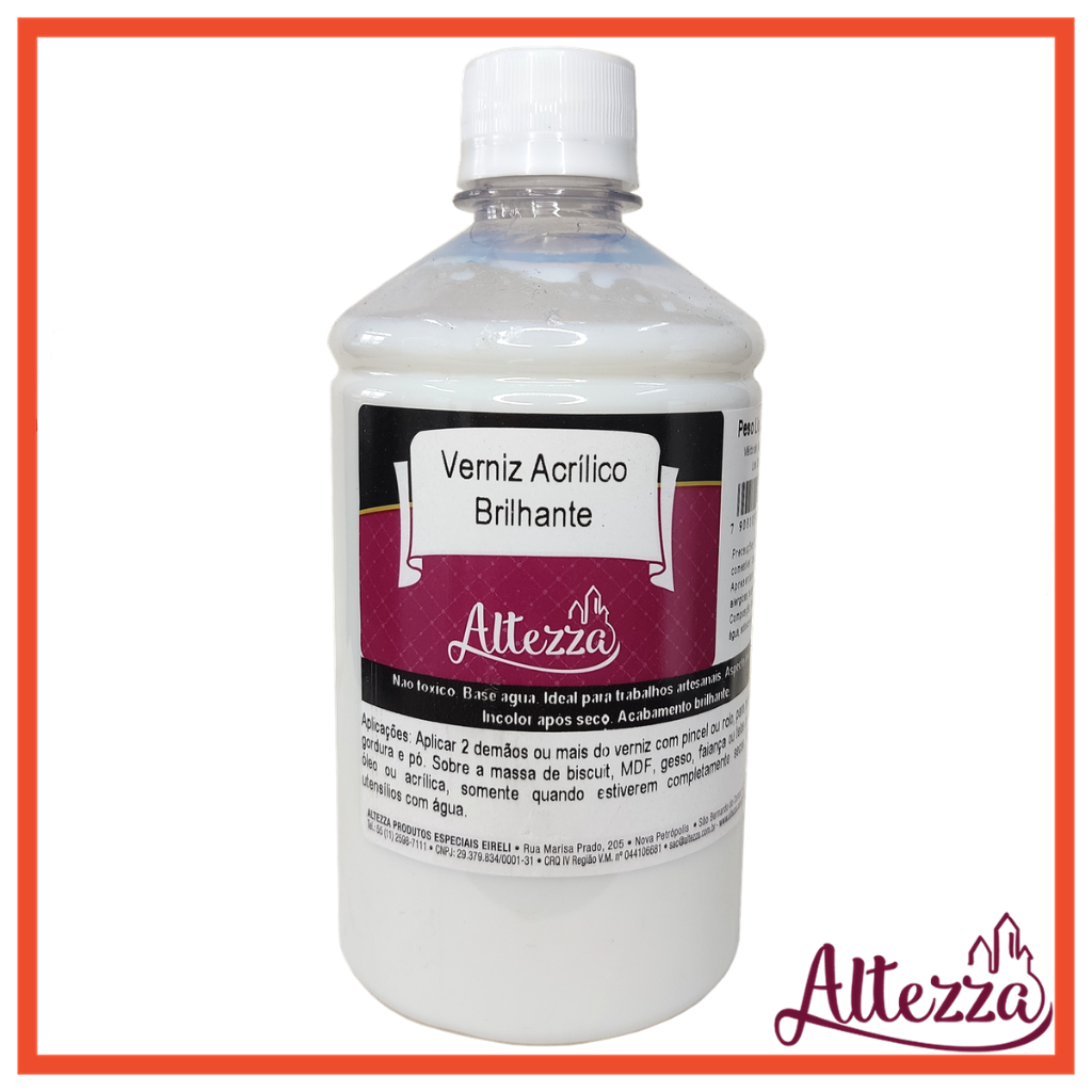 Verniz Acrílico Brilhante Artesanato 500ml Altezza em Oferta na Shopee