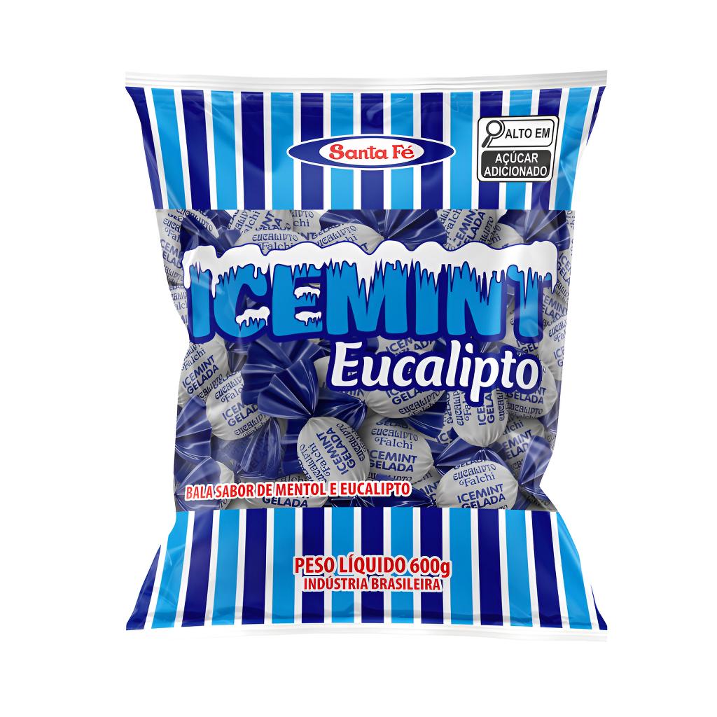 BALA ICEMINT 600G EUCALIPTO SANTA FE em Oferta na Shopee