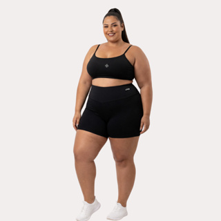 Conjunto Top E Shorts Plus Size Forrado Academia Fit Kit 2 PECAS G1 G2 G3 em Oferta na Shopee