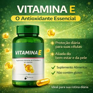 Vitamina E 120 Cápsulas 15mg 100% VD | Antioxidante | Bio Vittas em Oferta na Shopee