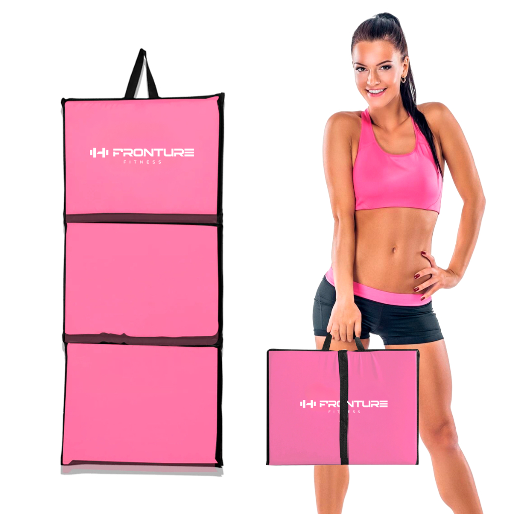 Colchonete Dobrável Rosa Maleta Ginástica Fitness Abdominal Yoga Pilates  Confortável Macio D50