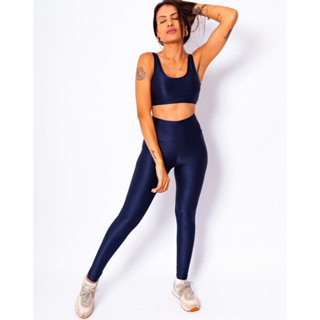 Conjunto Top Regata + Legging Micro Canelado Costura Reforçada Academia Poliamida Abertura Bojo em Oferta na Shopee
