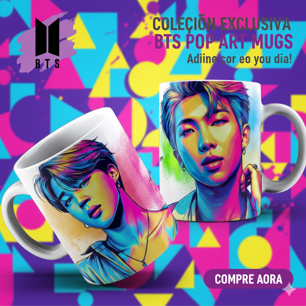 Caneca BTS Suga J-Hope Jungkook RM VJin e Jimin Kpop Colorida Cerâmica Personalizada Promoção2 em Oferta na Shopee