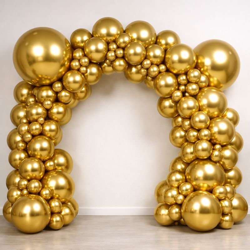 Balão Balões Bexiga ART LÀTEX cromado ouro dourado –Escolha o Tamanho (5” 9”12” 16”24) profis	sional em Oferta na Shopee
