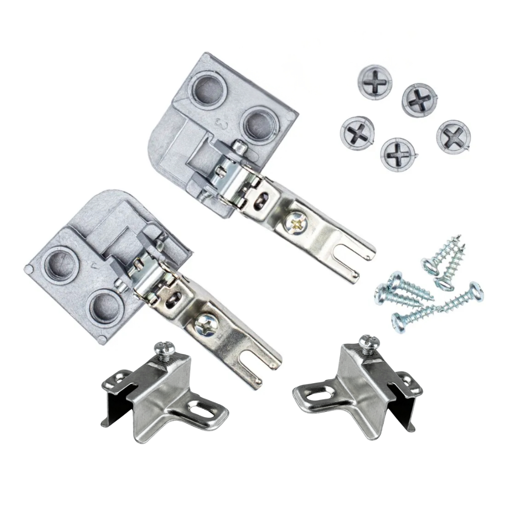 2 Par Dobradica Porta Vidro 4mm Armario Rack Tanque Gabinete