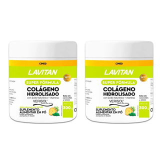 Lavitan Colágeno Hidrolisado Sabor Abacaxi Com Hortelã 300g em Oferta na Shopee