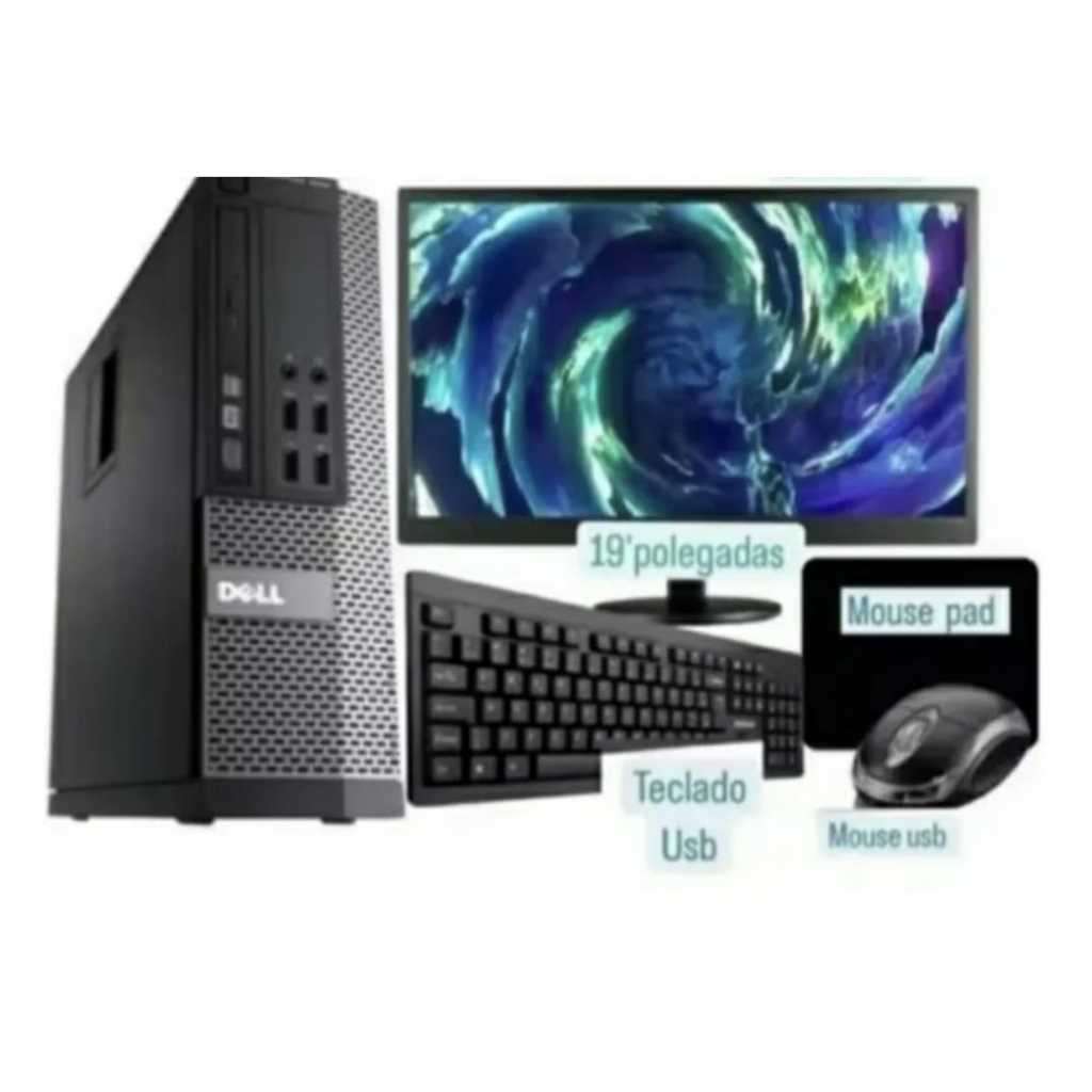 Computador Dell Core i5 1Tb(1000GB) 08gb Ram monitor 19'pol + Teclado e Mouse ***ENVIO IMEDIATO