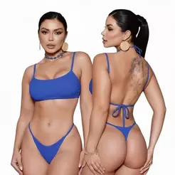 Biquini Cropped Fio Dental Com Bojo Removivel