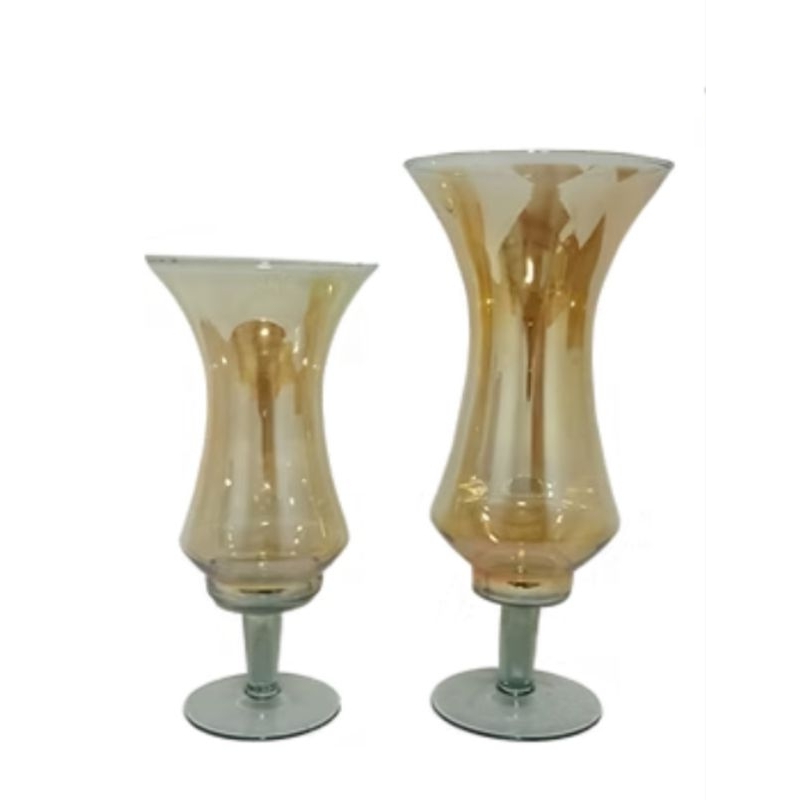 Vaso Estilo Taça Sino vidro âmbar