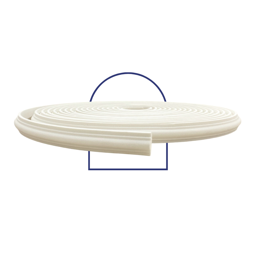 Boiserie Moldura Roda Meio Eva Autoadesivo Flexível Sirius 2,4cm x 1cm em Oferta na Shopee