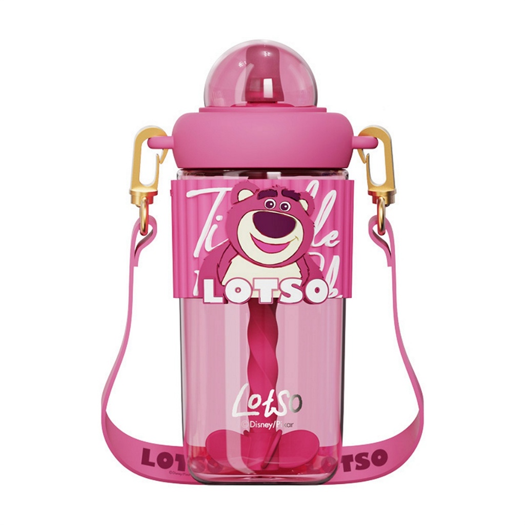 Garrafa de Água Infantil Squeeze Lotso Toy Story 620ml Escola Passeio Resistente Disney