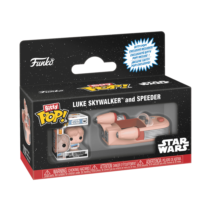 FUNKO BITTY POP STAR WARS - LUKE SKYWALKER AND SPEEDER (85519) NOVO ORIGINAL