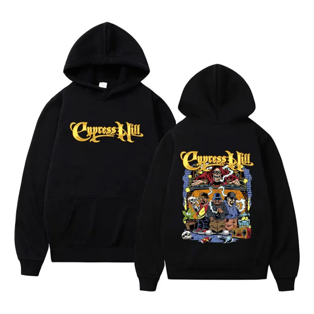 Blusa de Frio Moletom Canguru Cypress Hill Show Rap Brasil 2026 Grupo Hip Hop Old School