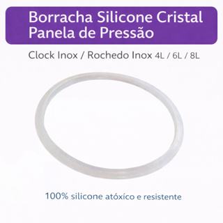Borracha Silicone Cristal Panela Pressão Clock Inox Rochedo Inox 4L / 6L / 8L em Oferta na Shopee