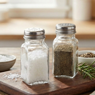 Kit Saleiro Duas Peças Saleiro e Pimenteiro de Virdro com Tampa em Inox Weck em Oferta na Shopee