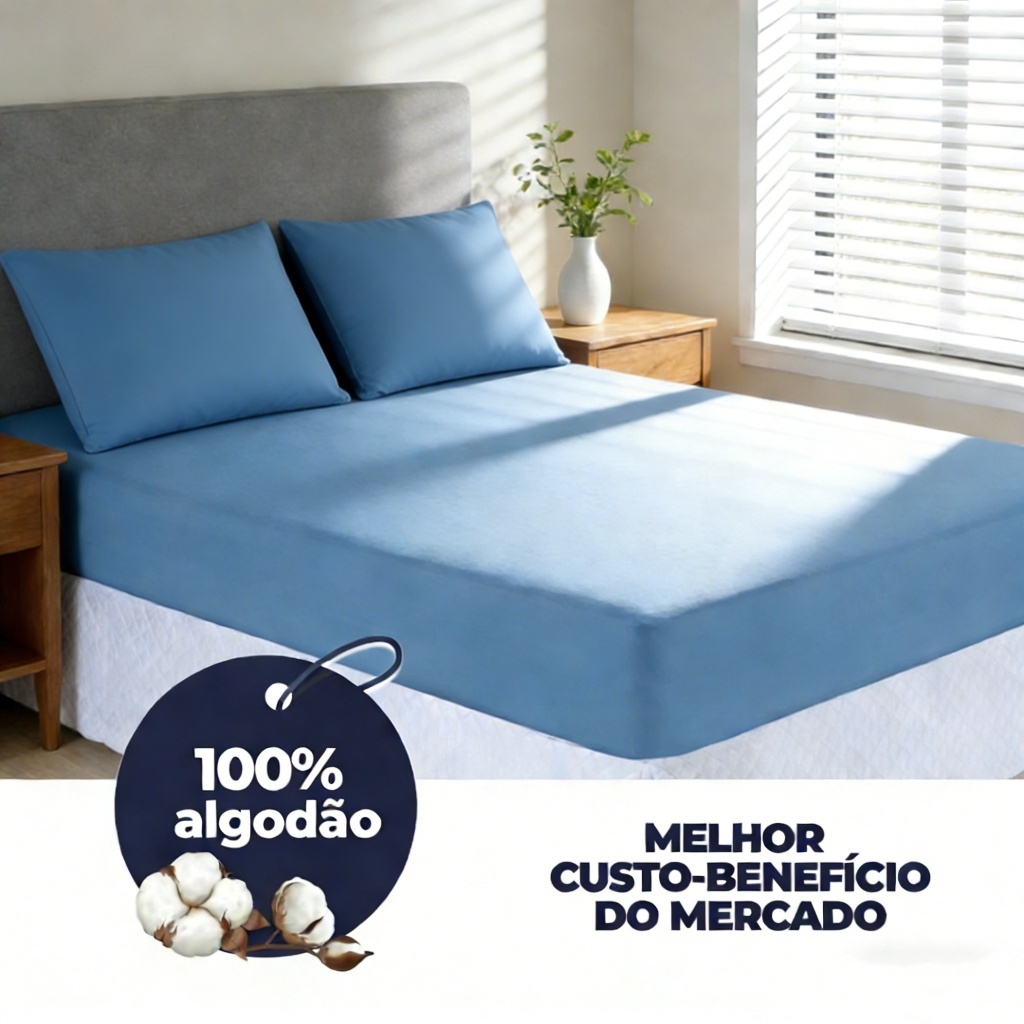 Jogo de Cama  2/3 Pçs Em Malha Solteiro/Casal/ Queen/King 100%Algodão—Edromania Slim em Oferta na Shopee