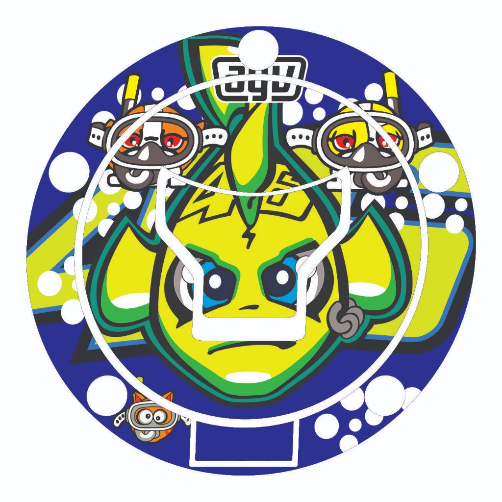 ADESIVO TAMPA DE TANQUE HONDA 160 VALENTINO ROSSI FAN START TITAN BROS XRE