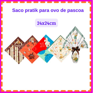 Saco de ovo de pascoa 24x24cm para ovos até 150 gramas em Oferta na Shopee