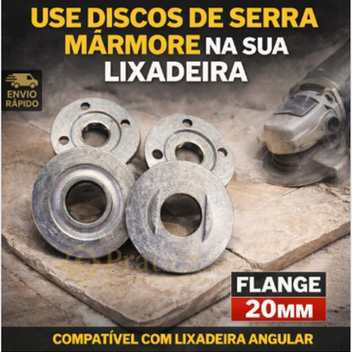 🔧 Flange Adaptador p/ Esmerilhadeira – Adaptação Disco 20mm (Serra Mármore) — imagem 2 de 2