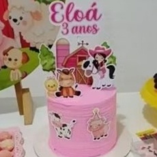 topo para bolo fazendinha menina/ menino em Oferta na Shopee